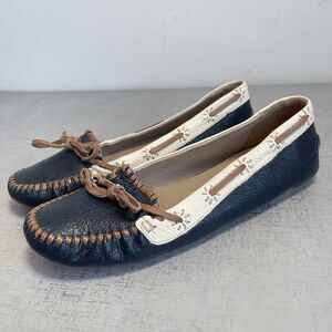 Jack Rogers Lowell Leather Moccasin Boat Shoes Women’s 8.5 Loafers Resort